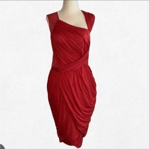 Fendi coral wrap dress